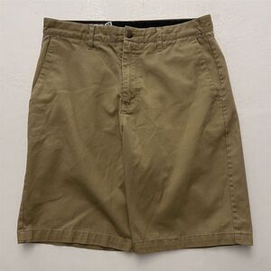 Volcom Corpo Class 32 x 10"‎ Khaki Frickin Casual Slash Pocket Chino Shorts